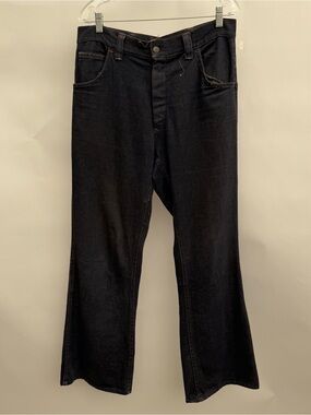 Vintage Hill & Holt Ltd. “destroyed” deep blue bootcut jeans